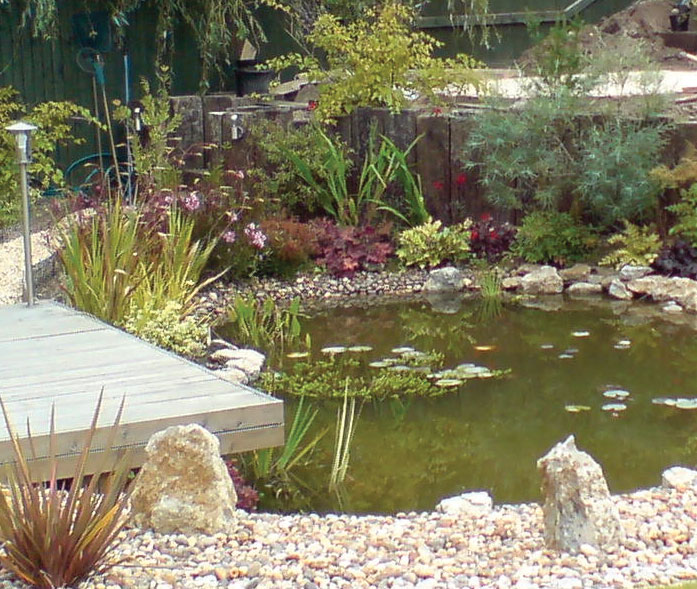 Butyl lined pond.